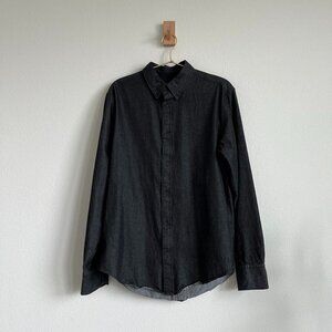 Rag & Bone 100% Cotton Versatile Black Long Sleeve Button Down Shirt - M